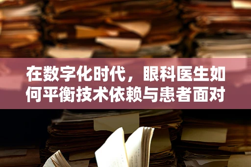 在数字化时代，眼科医生如何平衡技术依赖与患者面对面交流？